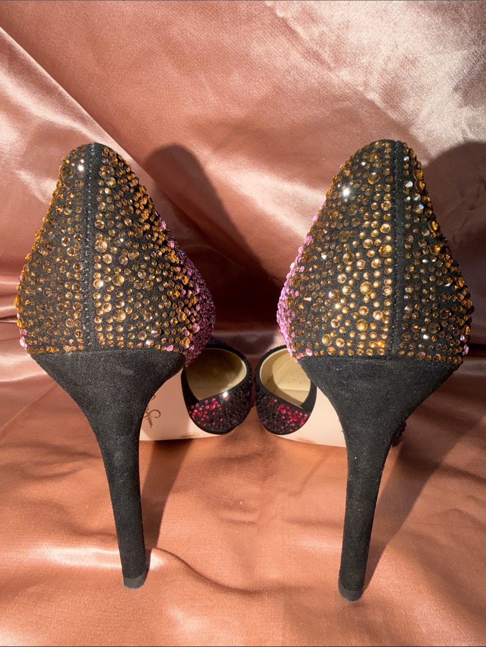 Jessica Simpson Ombre Crystal D'Orsay Pump in Pink and Blue - Picture 7 of 9